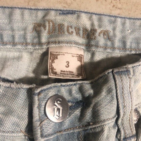 Decree Distressed Skinny Jeans size 3 light Blue - Picture 5 of 16